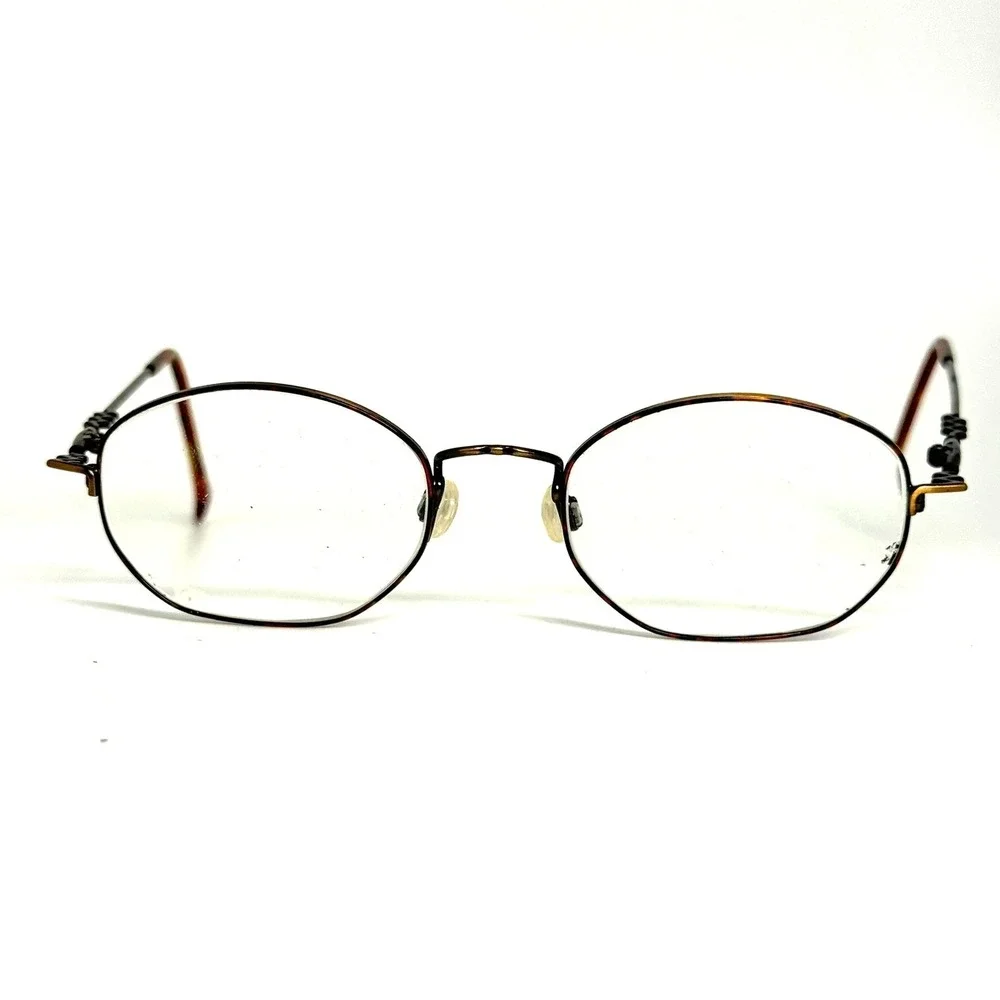 Vintage Oval Metal Eyeglasses‎ 768 BRT Brown Tortoise 50-19-135mm Frames
